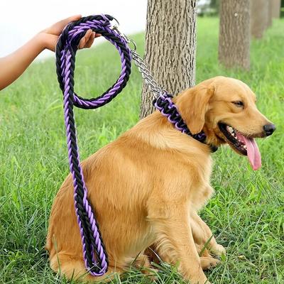 Guinzagli per animali domestici Guinzagli per cani di grandi dimensioni Collare per cani lavorato a maglia durevole per camminare Correre Montagne Forniture per animali domestici