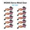 1/4/10Pcs MG90S Servo All Metal Gear 9g 180 360 SG90 Upgraded Version For Helicopter Plane Boat Car MG90 Trex 450 RC Robot