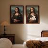 Funny Bathroom Toilet Decoration Painting Mona Lisa Wearing Pearls Girl With Roll Paper Canvas Prints Posters Home Wall Decor