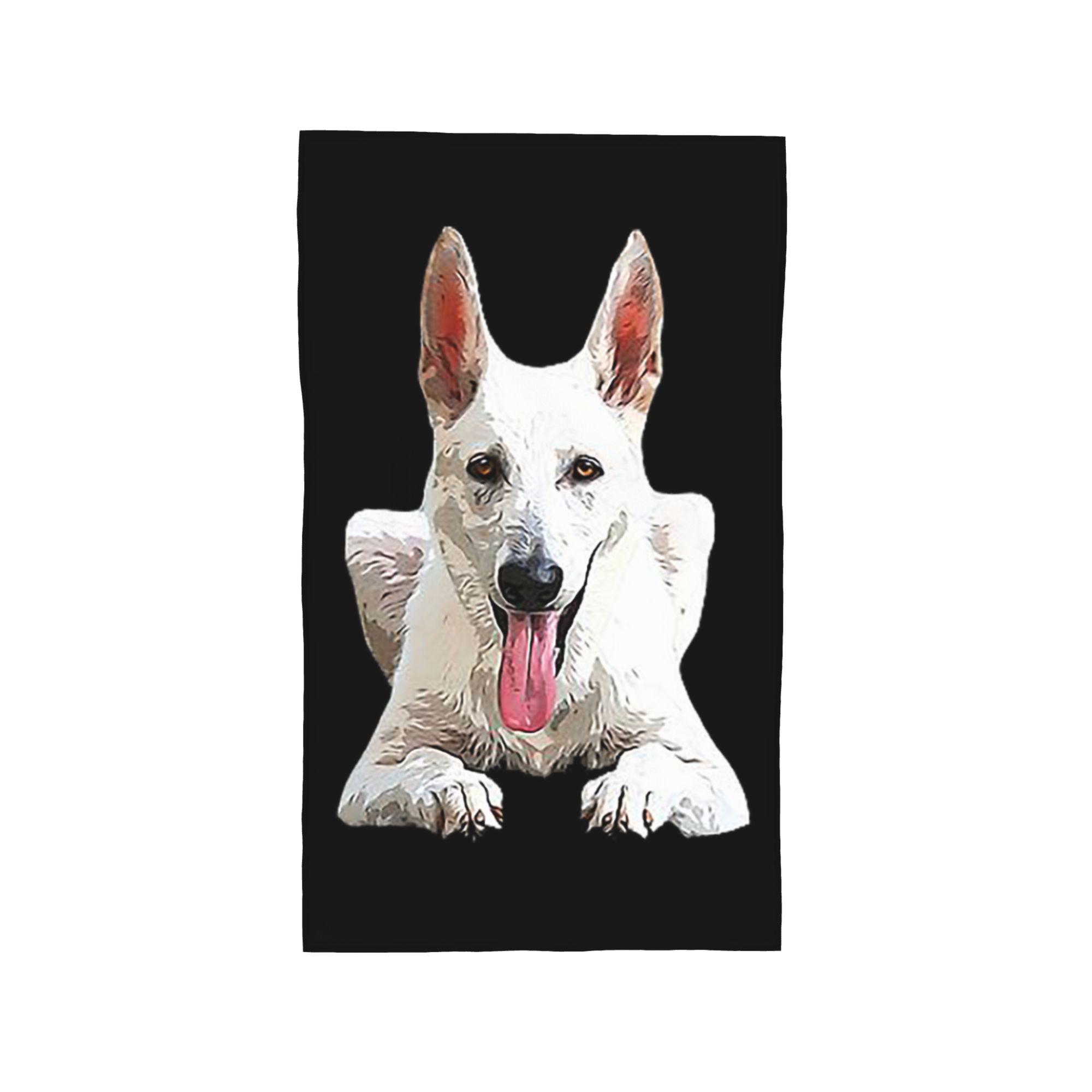 White Swiss Shepherd White German Shepherd Soft Face Towel Quick Dry Pool Bath Cotton Towels Absorbent W40*H60(CM)