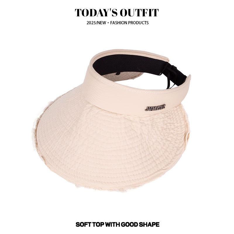 Sky top Sun Hat Lady's New Spring and Summer Seaside UV Sun Hat Foldable Sun Protection Sun Hat