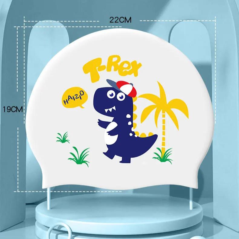 Kids Swimming Caps Cartoon Swimming Cap for Boys and Girls Adult Bear Printed Swim Caps for Women Swim Cap Swimming Accessories
