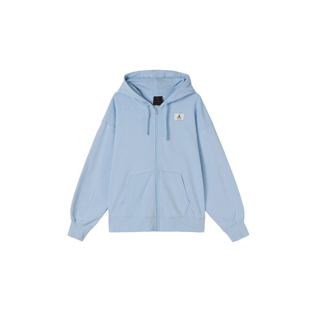 Jordan Solid Logo Hooded Jacket Women Jackets Blue DV1394-411