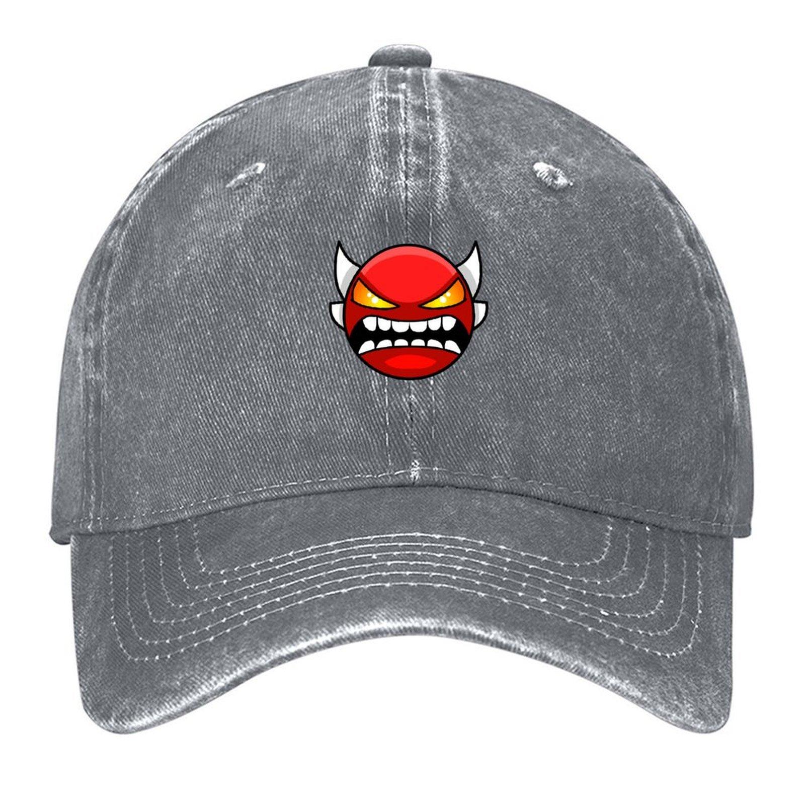 2026 Geometry Dash Insane Demon Baseball Cap Vintage Golf Wear Military Tactical Cap Sports Cap Boy Child Women s