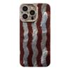 Contrast Color Wave Striped Mobile Phone Case Suitable for 16 Apple 17 Promax Lens Film Iphone14 Retro 12 Premium