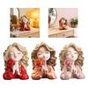 Resin Girl Statue Holding Flower Desk Figure Indoor Home Decor Decoration Sculpture for Mother Day Xmas Birthday Lovers Shelf