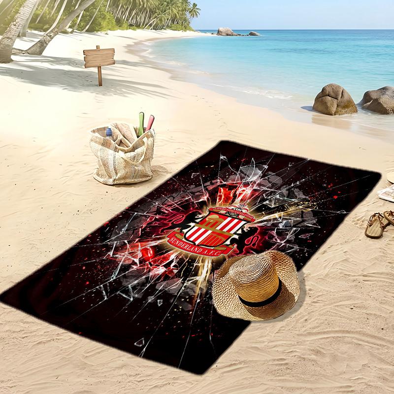 Asciugamano da Spiaggia con Stampa del Sunderland Football, Asciugamano Grande Morbido ad Asciugatura Rapida per Spiaggia Campeggio Nuoto