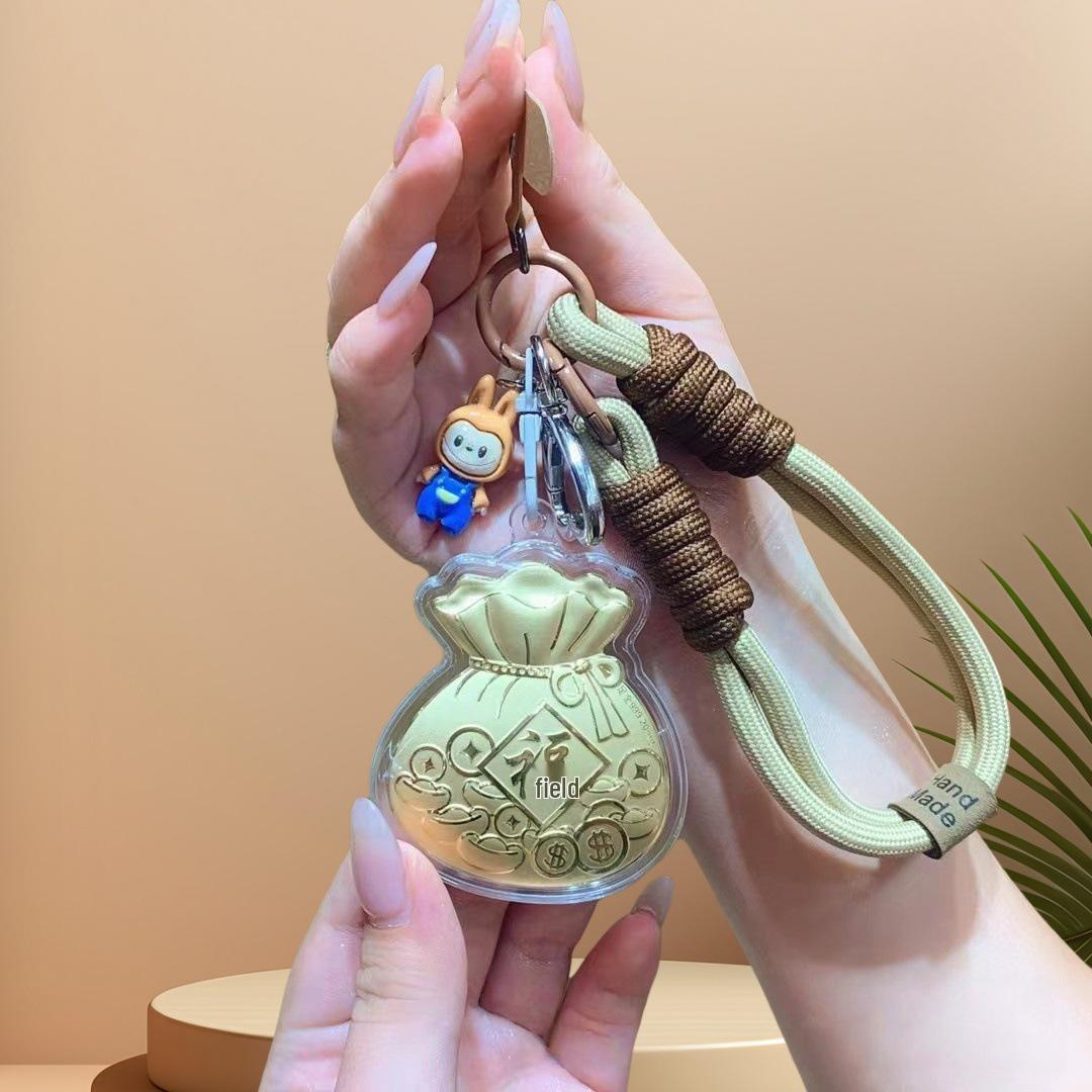 Lucky 999 Gold Keychain & Pendant Lanyard - Gift for Girlfriend or Best Friend