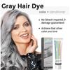 2-in-1 Silber-Haarfarbe mit Essence-Extrakt, Farbe – silbergraue, metallische Tönung für glänzendes Haar, 100g, 1pc