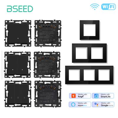 BSEED Moduli Interruttore Click WIFI Interruttore Luce Intelligente Parti Cornice in Vetro Bianco Combinazione Fai da Te Prese a Muro Carica USB Chiave Serie E