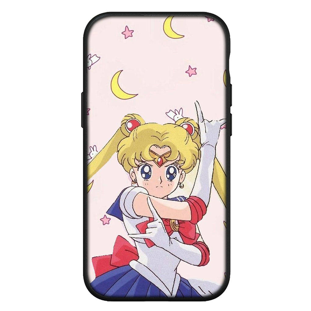 Cover for iPhone 16 15 Xiaomi Redmi Note 14 13 12 11 Pro Max X 8 9 16e Samsung Galaxy S25 S24 S23 Moto OPPO Huawei Girl Sailor Anime Moon Phone Case