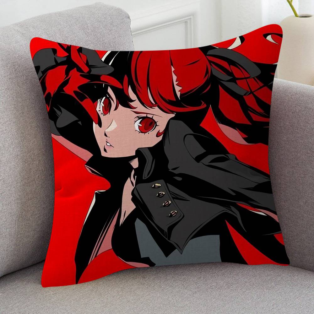 GAME Persona Soft Comfortable Pillow Case Cartoon For Sofa Living Cat Room Home Office Retro Decor Protective Cover