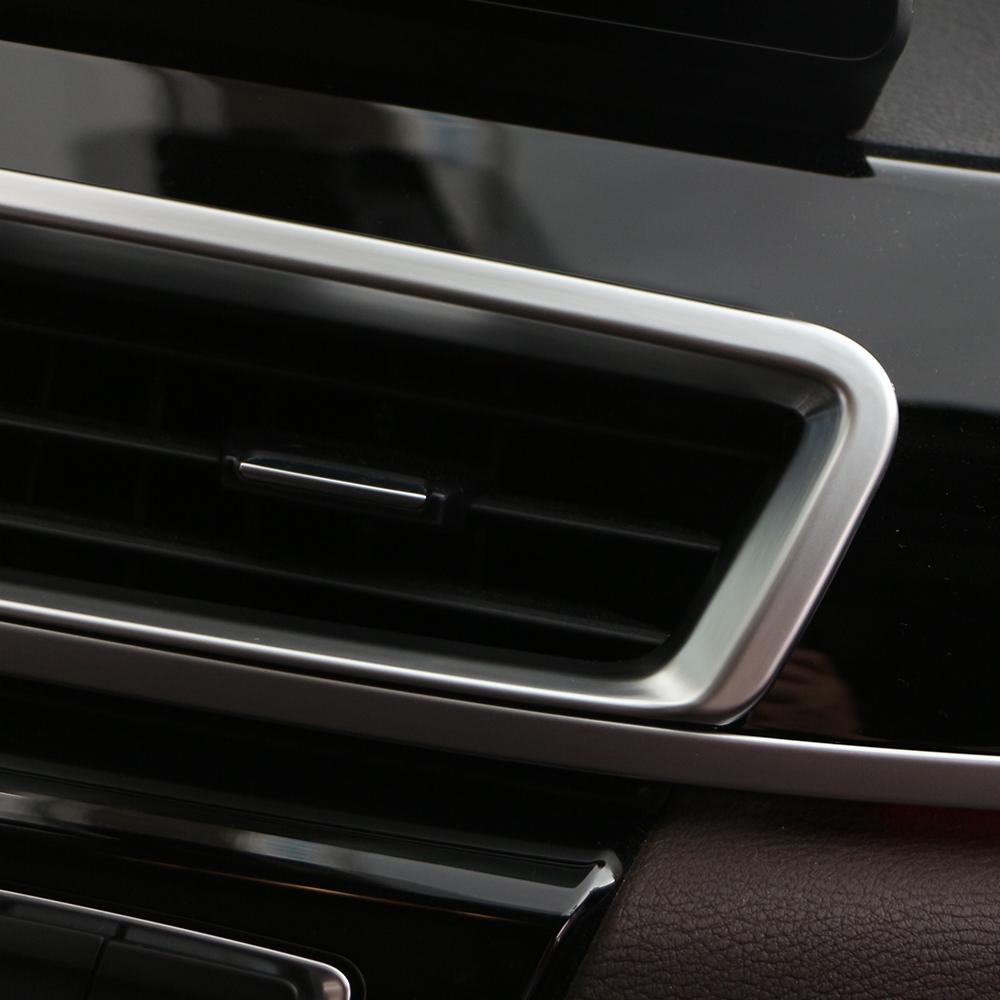 ABS Car Center Console Air Conditioning AC Outlet Decoration Cover for BMW X1 F48 2016 -2020 Vent Trim Frame Sticker Accessories