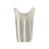 Women's Yellow Cotton-Linen Camisole: 2025 Summer Sleeveless Vest, Loose Fit Slimming Base Layer Top