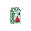 Cute Fruit Juice Enamel Pins Cartoon Boba Milk Tea Silly Goose Drink Box Brooches Lapel Badge Funny Jewelry Gifts Accessories