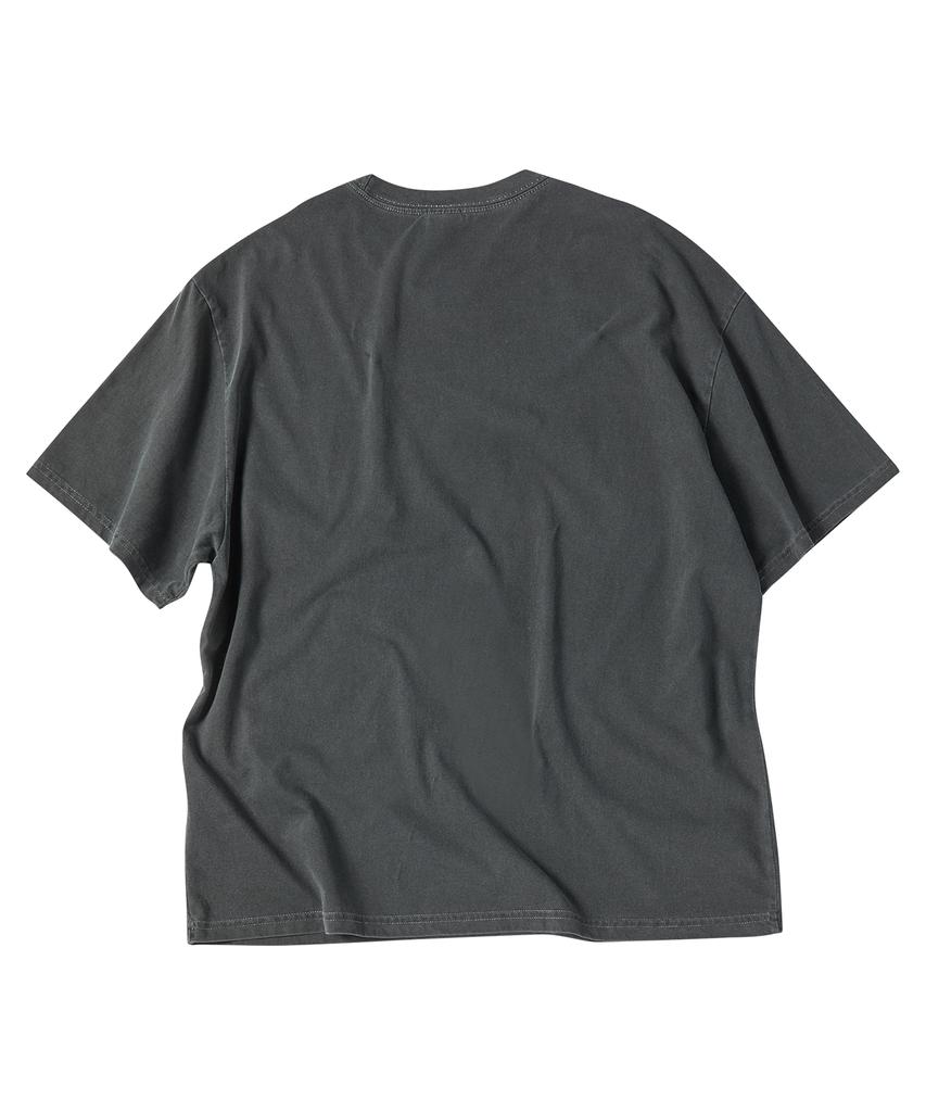 TRAVEL Culture House Pigment Short Sleeve T-Shirt Black Charcoal
