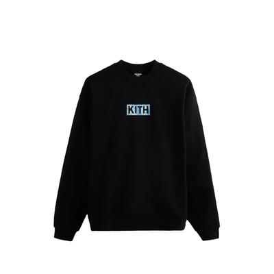 Kith Pour Le Fil Changement de Règles Vintage Col Rond Noir Hauts Unisexe KHM030492-001