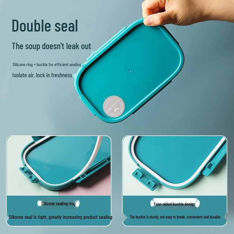 CHAHUA Double-Layer Divided Microwave Bento Box