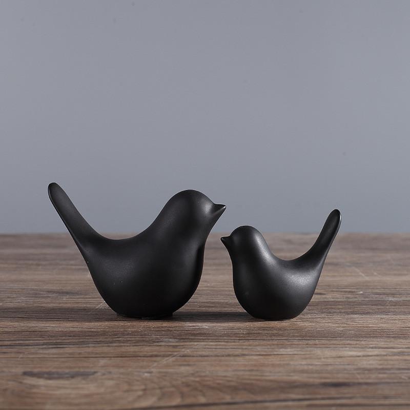 Modern Ceramic Minimalist Bird Statue Figurines Living Room And Office Ornament