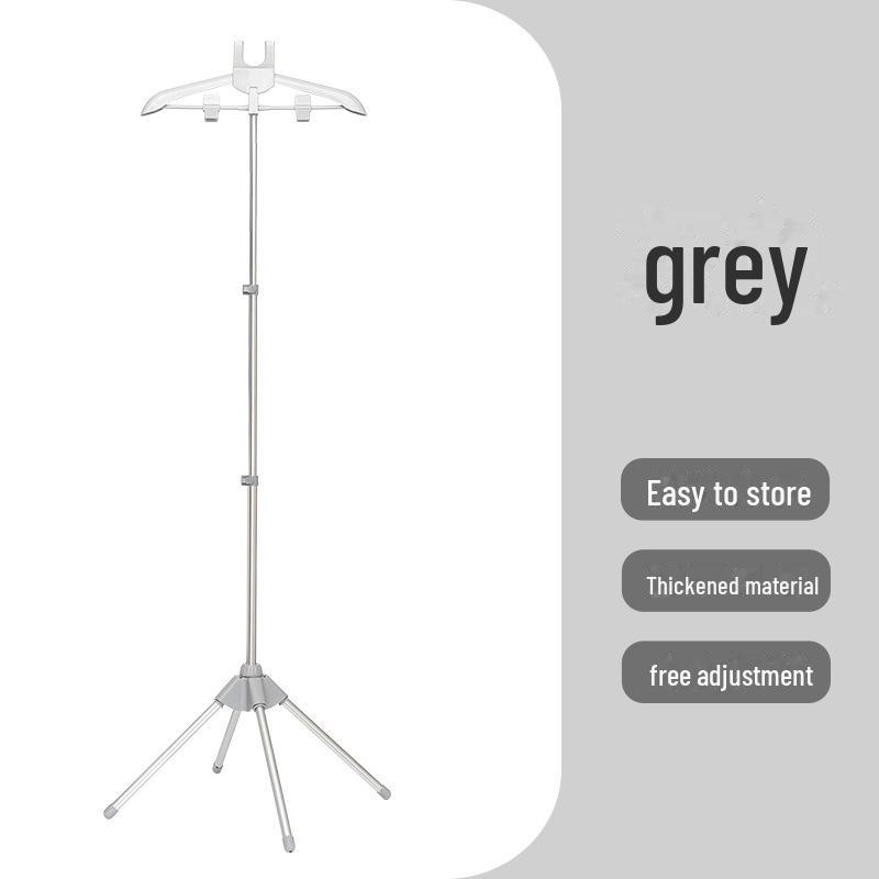 

«Складная вешалка для одежды с ручной гладильной доской и регулируемой опорной стойкой» Steaming rack серый