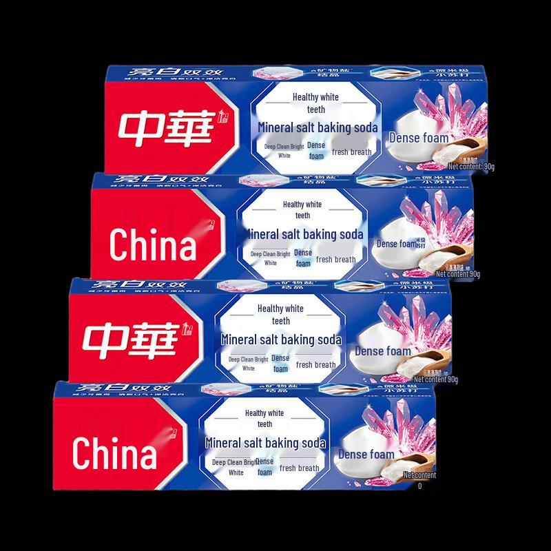 Zhonghua Sea Salt Baking Soda Whitening Toothpaste with Bamboo Mint 90g (4-Pack)