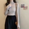 Women's 2026 Autumn Knit Long Sleeve Half-High Neck Sweater - Stylish Niche Base Layer Top