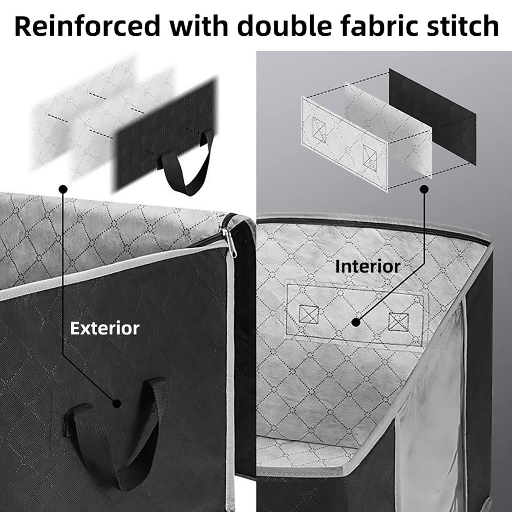 3 Layers Underbed Storage Bag Foldable Storage Bins Storage Containers For Comforter