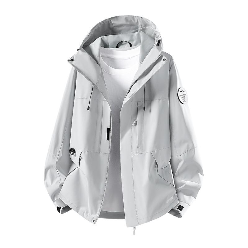 Spring/Autumn Outdoor Couple's Windbreaker – Windproof, Waterproof, Durable, Hooded Jacket for Men & Women