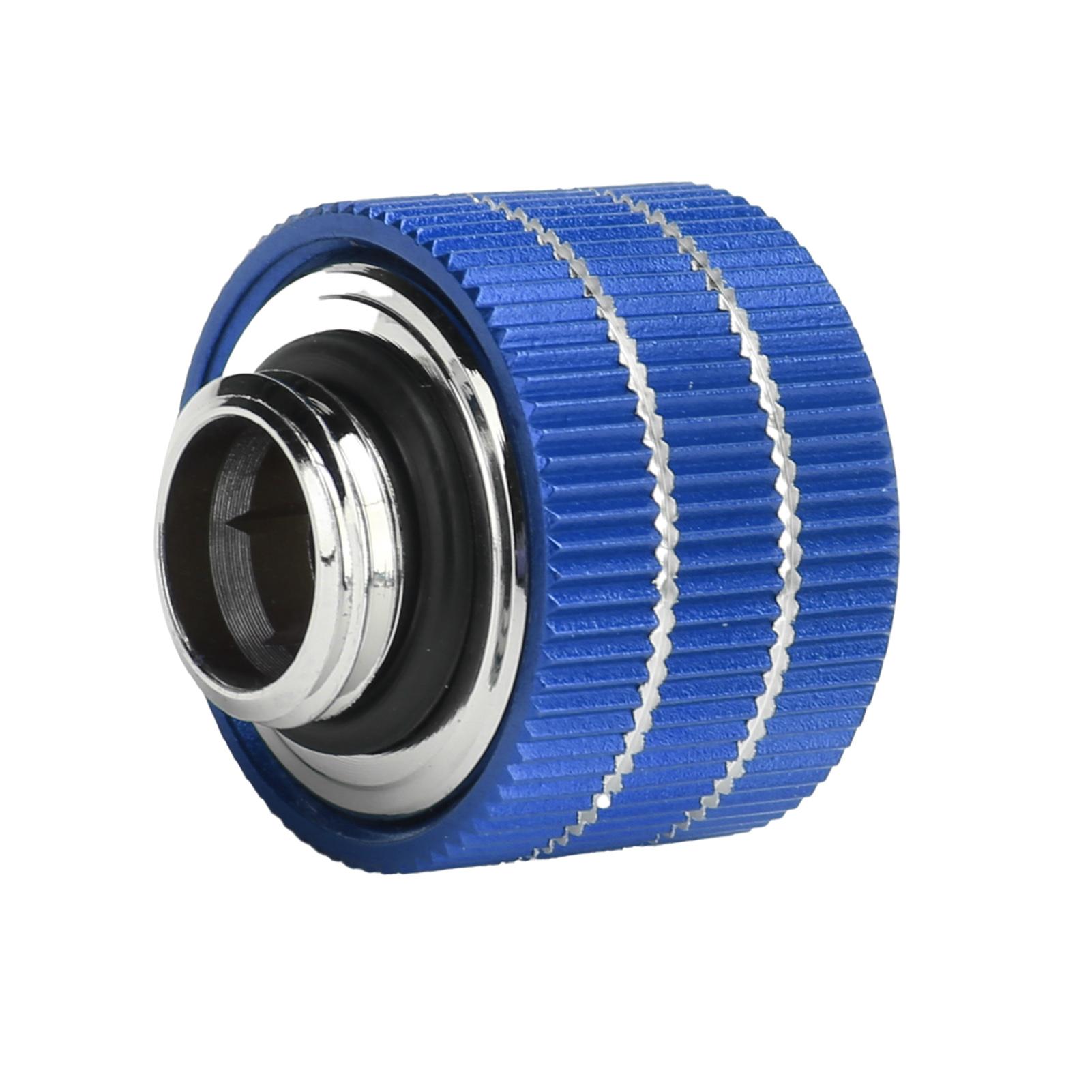 

Фітинги для жорстких трубок Швидкий поворот Комп ютерне водяне охолодження 20 кг Захист від протікання Швидкий гвинт HYGKNB16MM синій