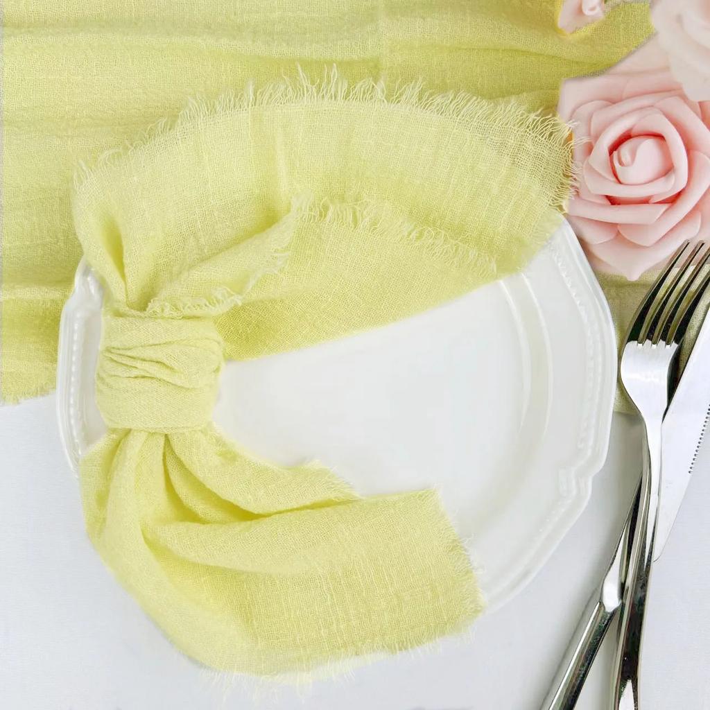 50PCS Wholesale Gauze Cotton Napkin 32x32cm Baby Blue Tea Towel Reusable Wedding Party Christmas Table Decor Burrs Napkins