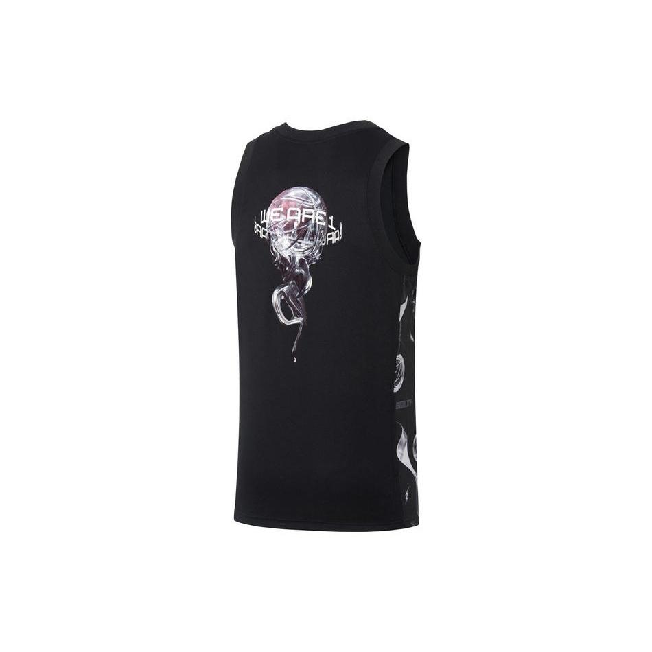 Li-Ning x Glare Way Of Wade Graphic Basketball Jersey 'Black' Men's AAYS079-1