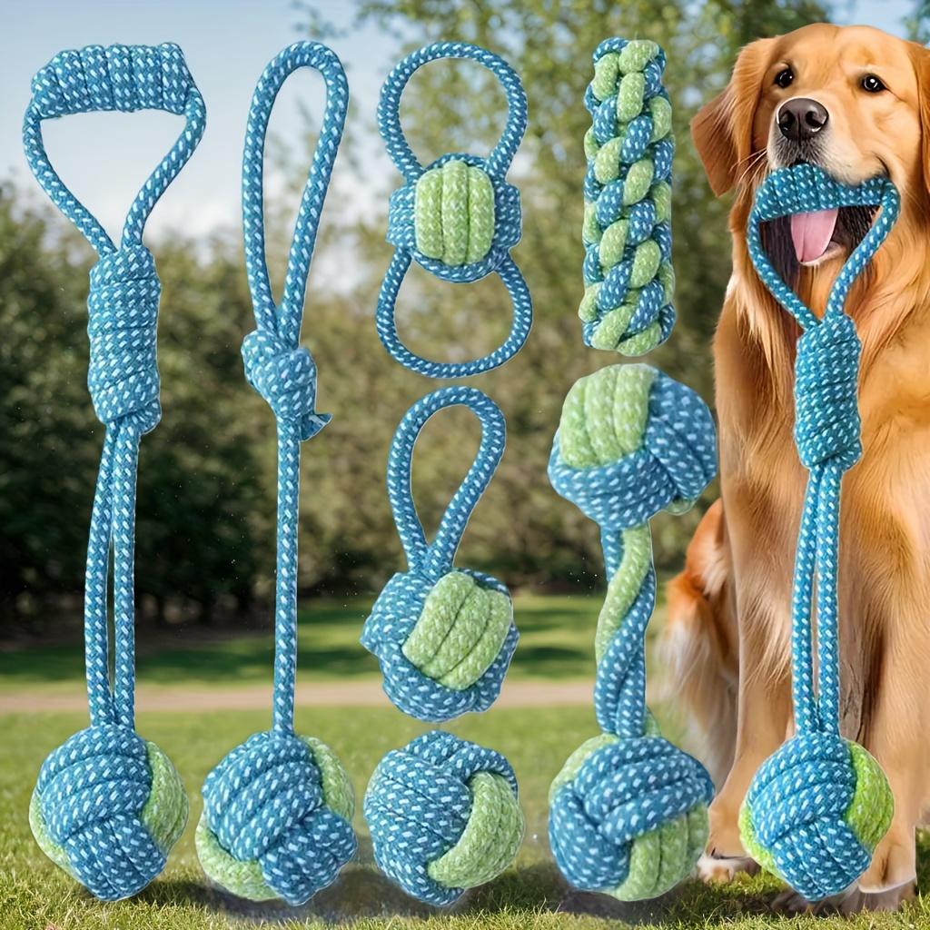 durable training interactive dog rope toy, suitable for all sizes of dogs, grinding rope for cleaning teeth