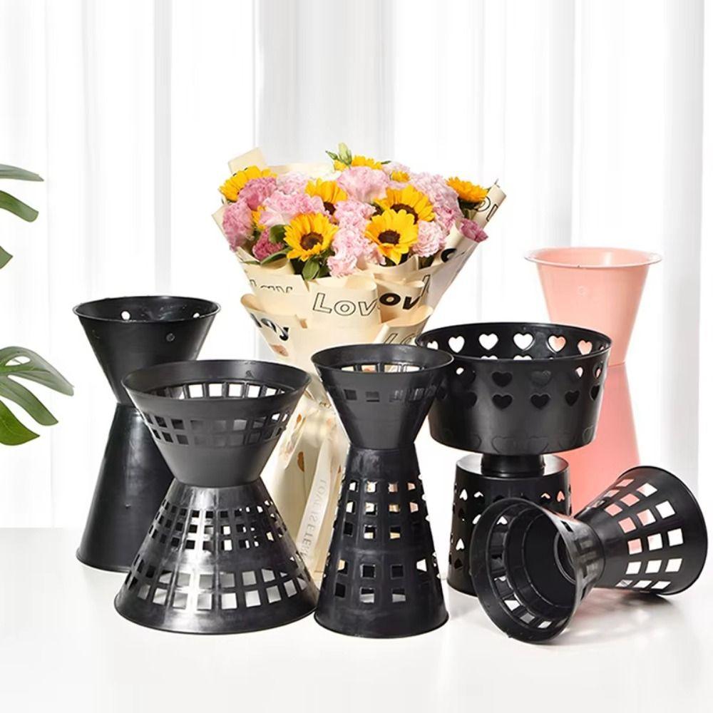 Plastic Flower Bouquet Base Quick Wrap Flower Base Bouquet Wrapping  for Flowers Store Party Shop