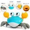 Kids Crawling Crab Toy with Music, Electronic Light-Up Crawl, Automatically Avoids Obstacles, Moving Toy for Boys and Girls