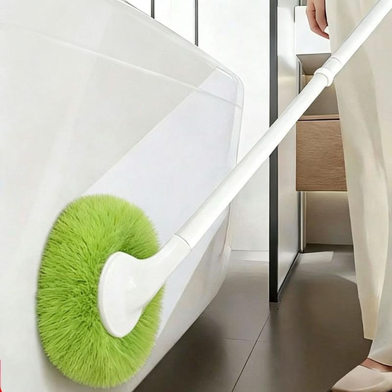 Long Handle Bathroom Floor Scrubber Plastic Tile Grout Cleaner For Bathtub Glass And Wall Surface зелёный