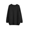 European and American popular imitation mink sweater women's autumn and winter soft waxy loose lazy wind long-sleeved top crew neck knitted sweater