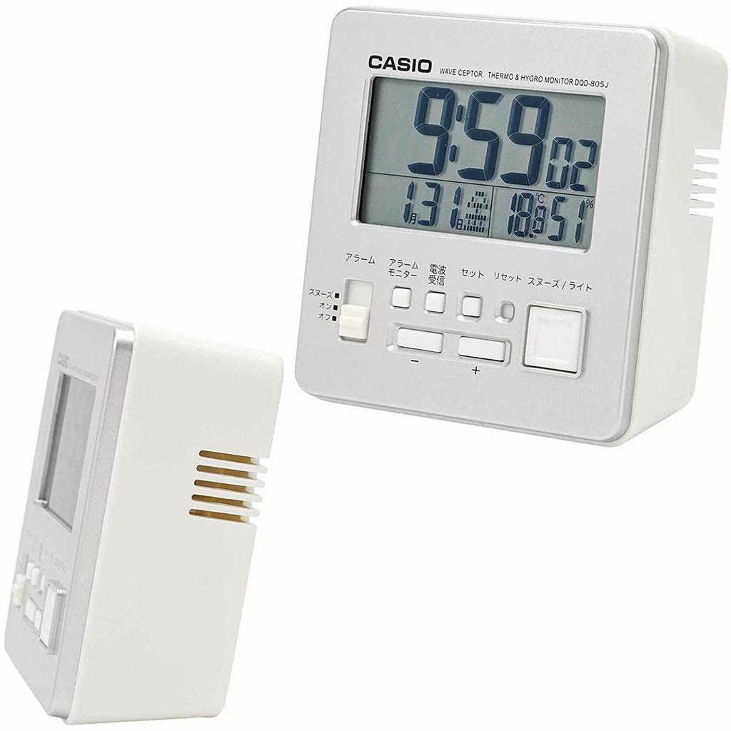 wristwatch radio solar wave cepter wave cepter ladies radio alarm clock 2 piece set Women's & (LWQ-10DJ-4A1JF & DQD-805J-8JF)