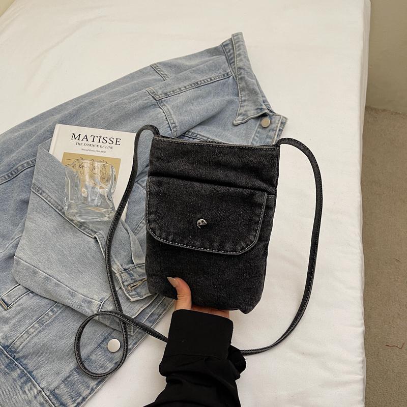 Torebka Damska Jeansowa Vintage Torba na Ramię Mała Torebka na Telefon Komórkowy