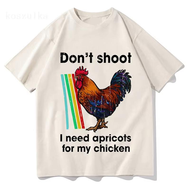 

Don t Shoot I Need Apricots for My Chicken Arc Raiders Scrappy T-shirt Rooster Graphic Tees Cotton Short Sleeve Loose T Shirts 5XL різнокольоровий