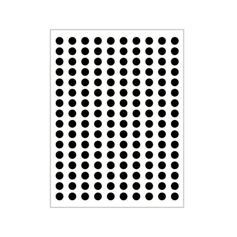 10 Colors Mixed Polka Dot Round Label Stickers: Small & Large, Red, Yellow, Blue, Green, Pink, White, Black, Orange