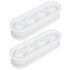 2Pcs 4 Grids Food Grade Ice Cubes Mold Whiskey Ice Ball Making Mold Tray for Home Bar