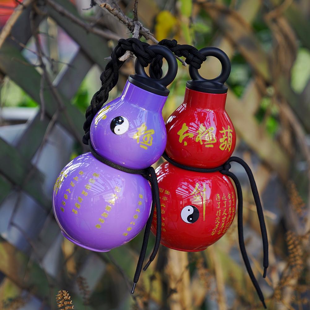 800ml Gourd Water Cup Food-grade Plastic New Creative Portable Outdoor Sports Kettle with a Sticker Game Role-Playing Decoration