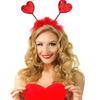 Sequins Hairband Valentine's Day Heart Headbands Red Heart Garland for Valentine