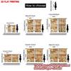 2pcs Warm Floral Woodgrain Curtains 2D Flat Digital Printing   Yellow Orange Blossoms with Green Leaves for Cozy Bedroom Decor