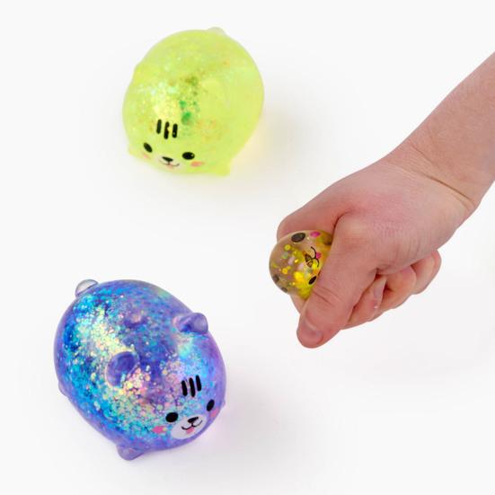 Mini Glitzer Hund Knetspielzeug Stressabbau Klarer Hund Stress Zuckerball Sensorisches Spielzeug Weich Langsam Aufgehend Dekompression Fidget