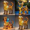 Cat Dog Resin Art Piece Usb Powered Night Light For Bedroom And Study
