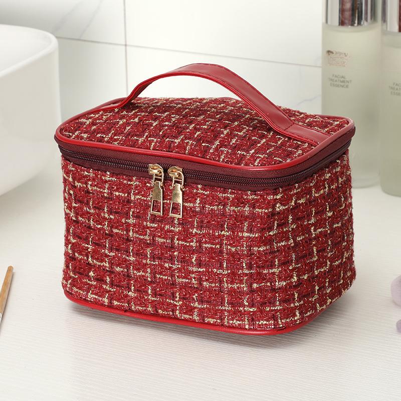 Bolsa de maquillaje de gran capacidad, nueva bolsa de almacenamiento de cosméticos de gran capacidad, bolsa de maquillaje portátil, bolsa de maquillaje de viaje de alta gama, bolsa de almacenamiento de mano para mujeres