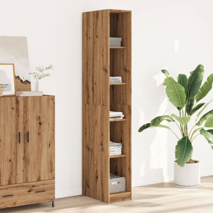 VidaXL Garde-robe chêne artisanal 30x50x200 cm bois d'ingénierie, armoire de rangement, organisateur de garde-robe, armoire, 3307710