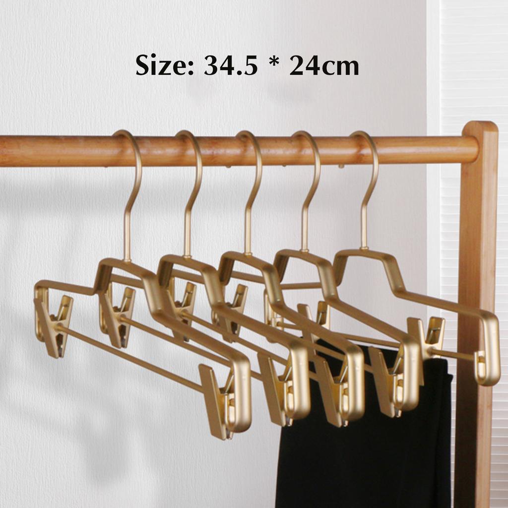 Closet Organizer Suit Hangers with Durable Adjustable Metal Clips for Skirts Pants Slacks Coats