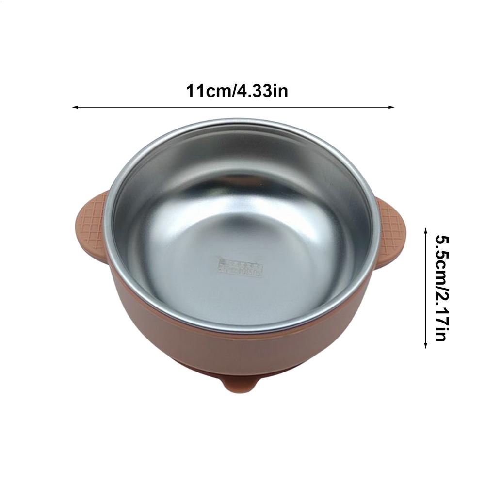 Baby Bowls With Suction Silicone Suction Bowl Baby Double Layer Anti Scald Dinnerware With Silicone Sleeve Reusable Toddler